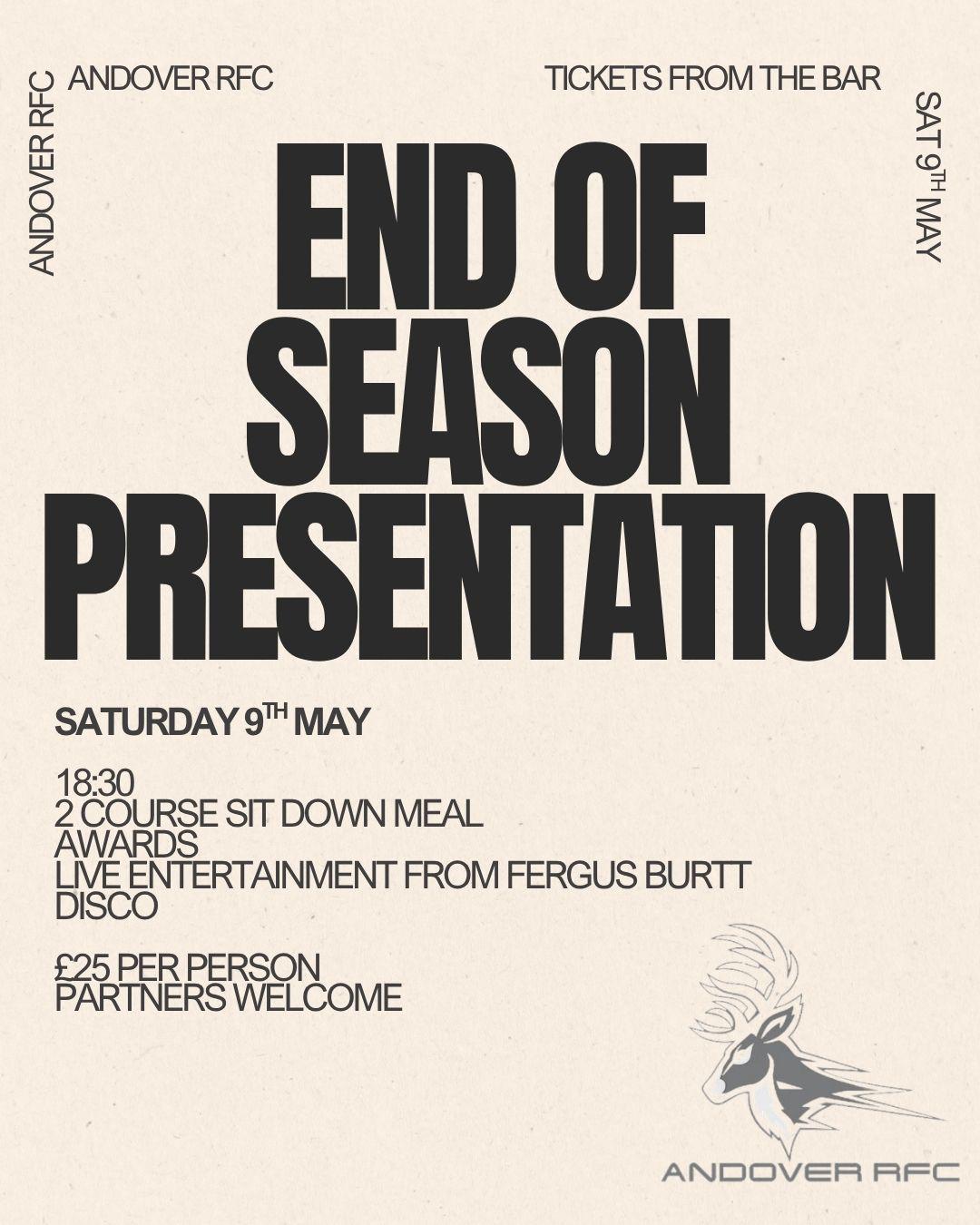 End of Season Presentation Event Poster