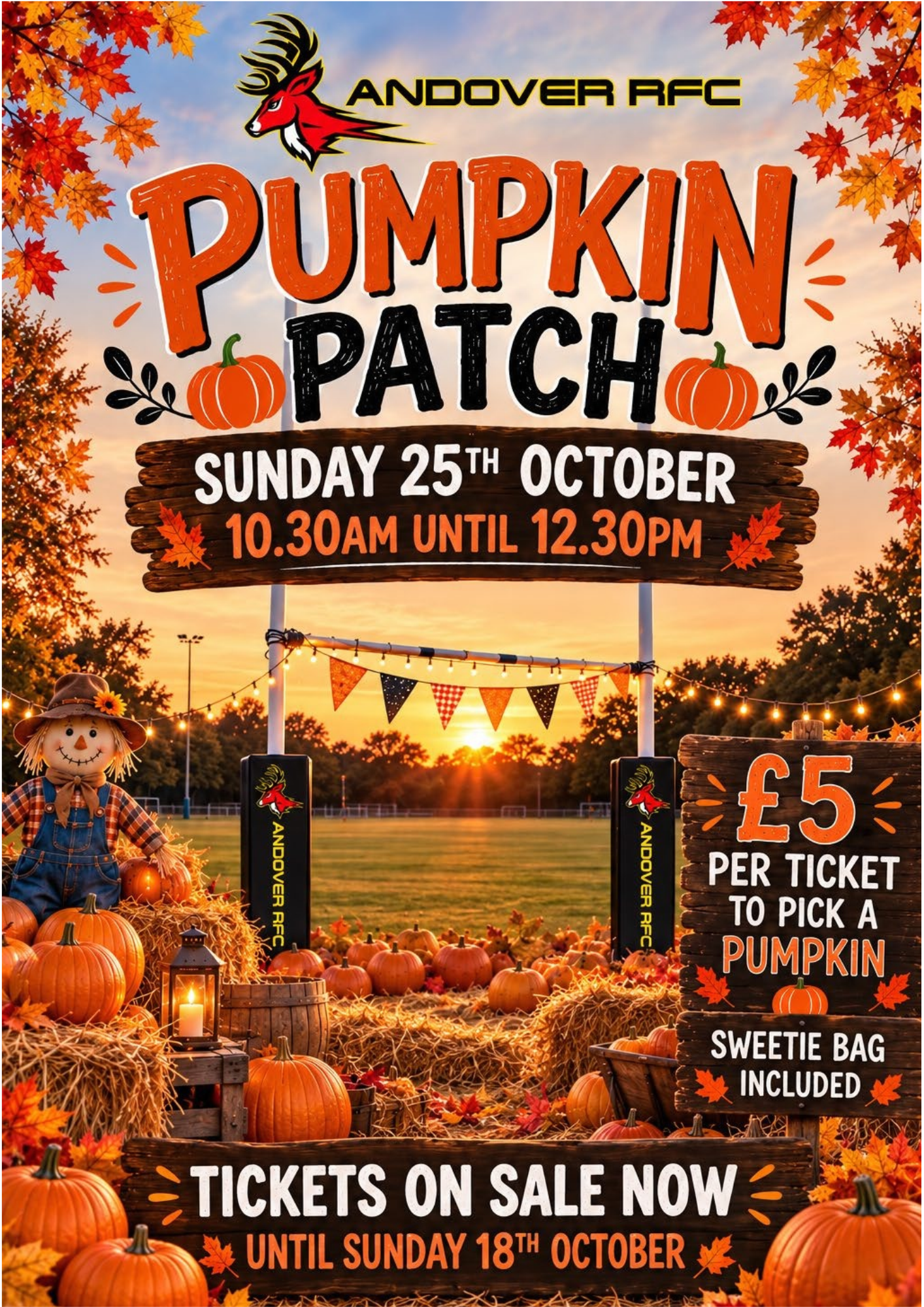 Pumpkin Picking Poster at Andover RFC